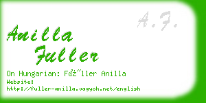 anilla fuller business card
